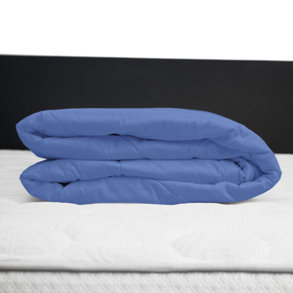 Protector de colchón impermeable 150 hilos color Azul acero 100% algodón