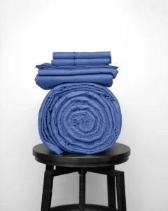Basic Bedpack con cubrecama color Azul acero 100 algodon &ndash; Cobitex Home