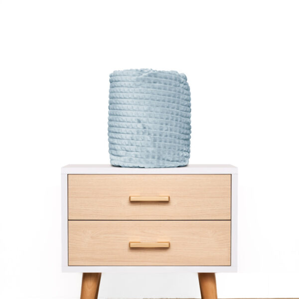 Mantita PREMIUM de invierno con reversible de corderito – Celeste