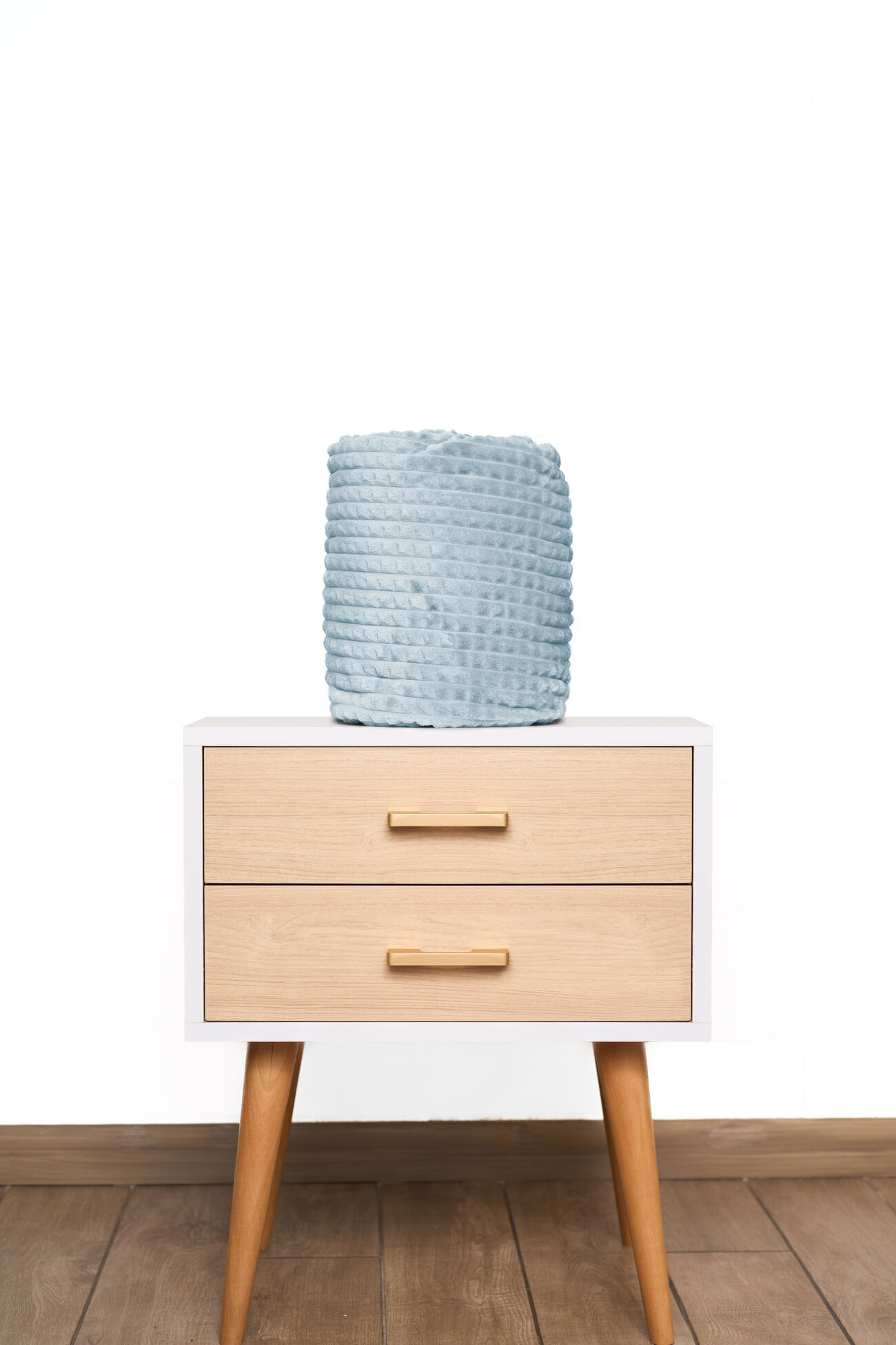 Mantita PREMIUM de invierno con reversible de corderito – Celeste