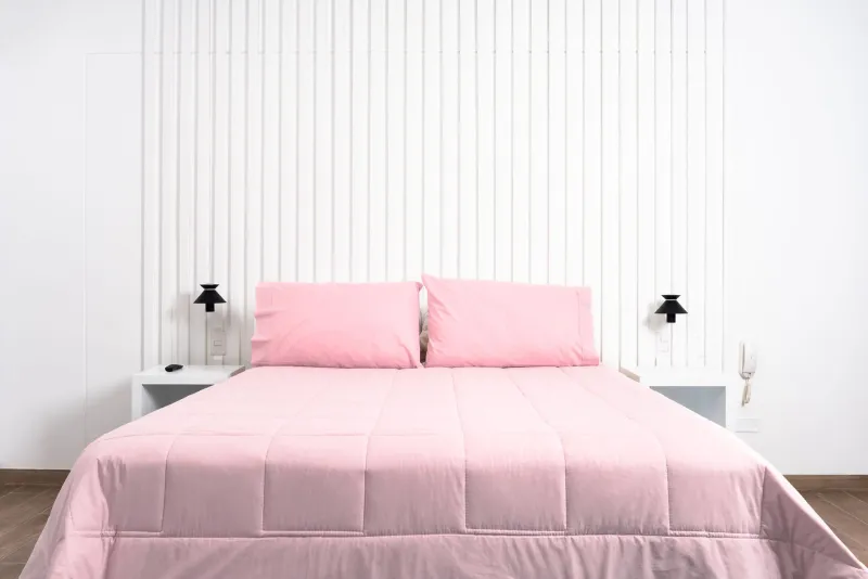 Cobertor Hipoalergénico 150 hilos color rosa 100% algodón