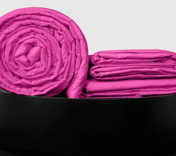 Full Bedpack con cobertor hipoalergénico 150 hilos color fucsia 100% algodón