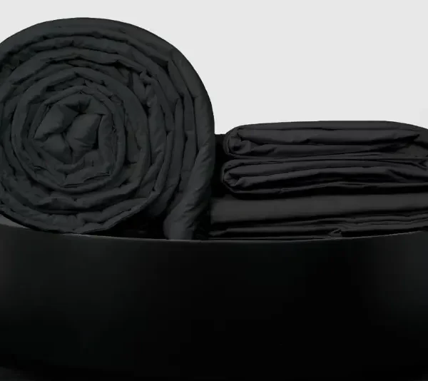 Full Bedpack con cobertor hipoalergénico 150 hilos color negro 100% algodón