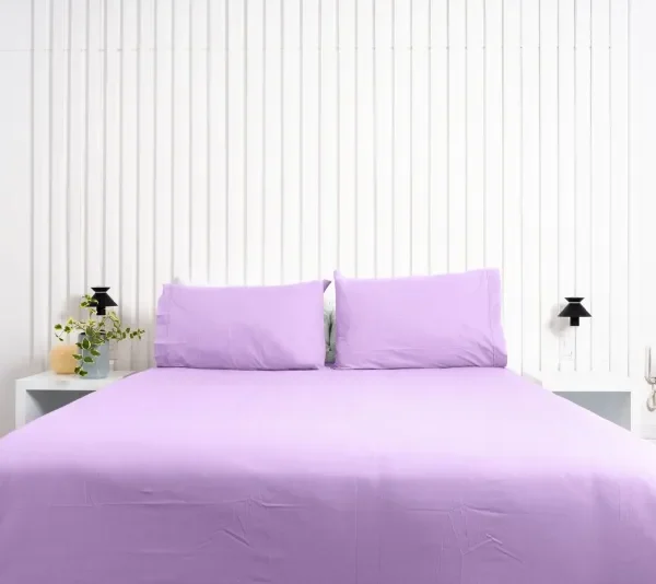 Funda de Cobertor 150 hilos color lila 100% algodón