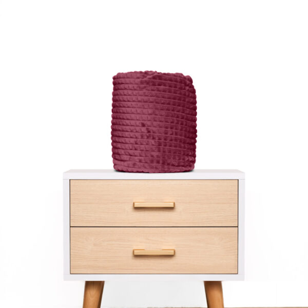 Mantita PREMIUM de invierno con reversible de corderito – Guinda