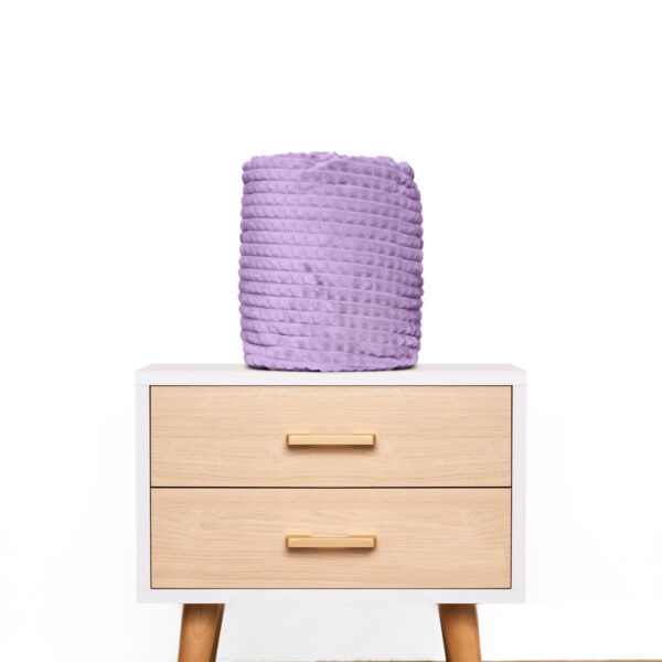 Mantita PREMIUM de invierno con reversible de corderito – Lila