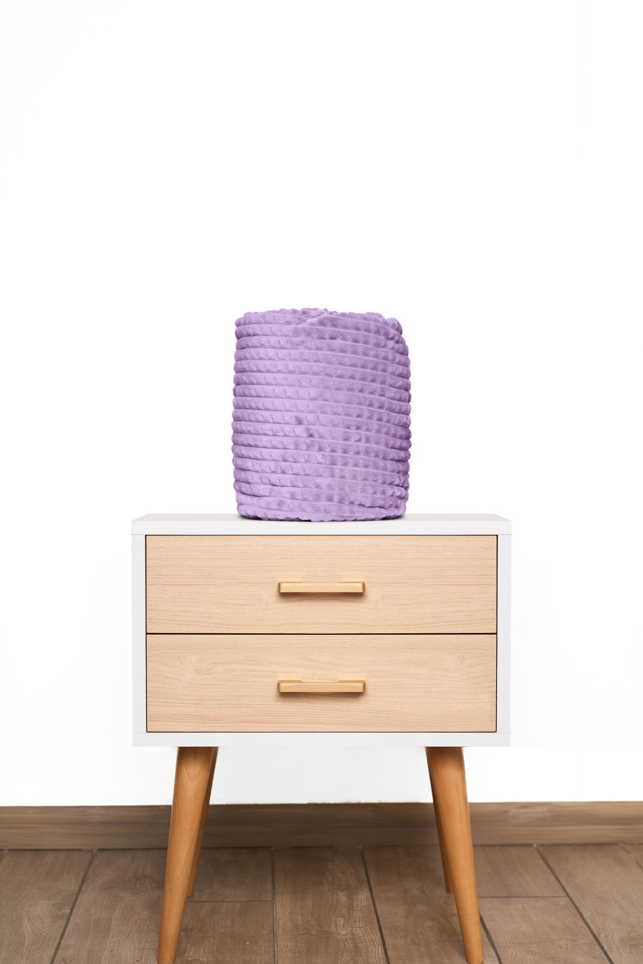 Mantita PREMIUM de invierno con reversible de corderito – Lila