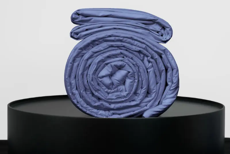 Medium Bedpack con cobertor hipoalergénico 150 hilos color azul acero 100% algodón