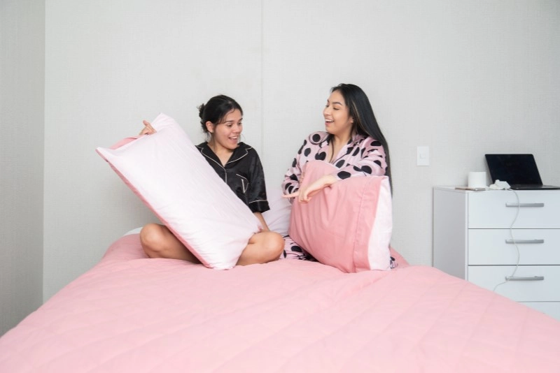Par de fundas de almohadas reversibles 150 hilos 100% algodón