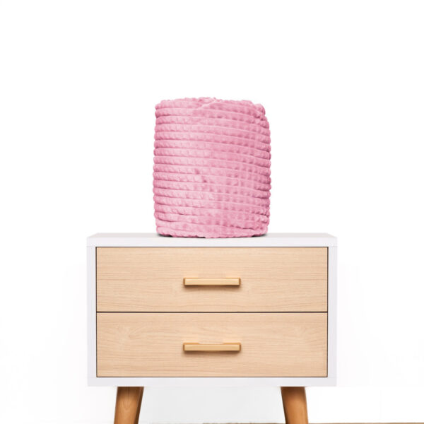 Mantita PREMIUM de invierno con reversible de corderito – Rosa