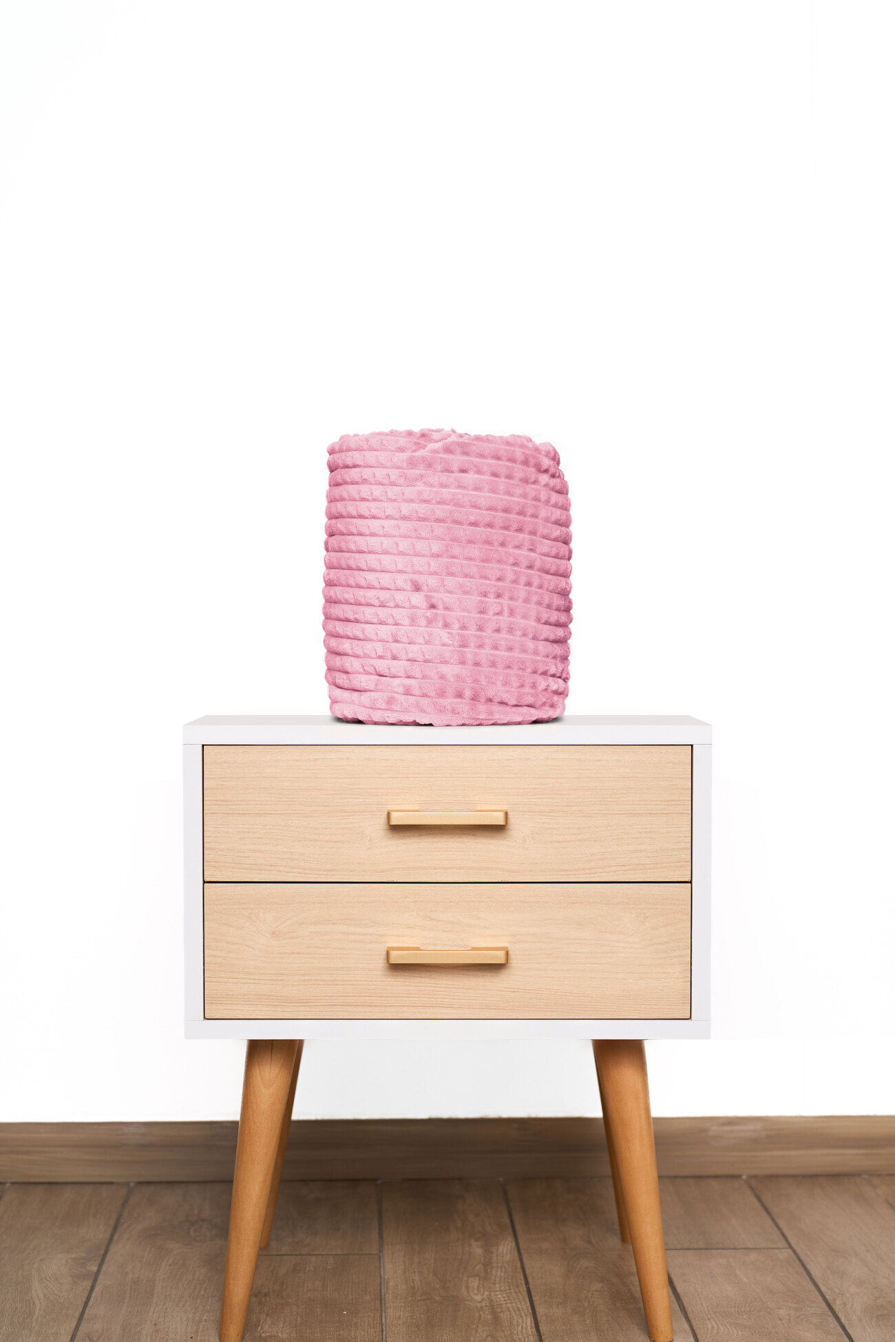 Mantita PREMIUM de invierno con reversible de corderito – Rosa