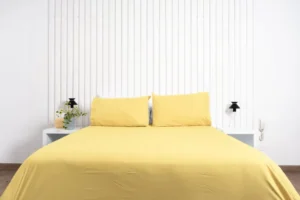 Set de sabanas lisas 150 hilos color amarillo 100 algodon &ndash; Cobitex Home