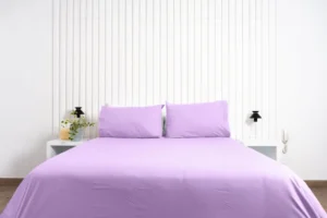 Set de sabanas lisas 150 hilos color lila 100 algodon &ndash; Cobitex Home