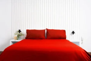 Set de sabanas lisas 150 hilos color rojo 100 algodon &ndash; Cobitex Home