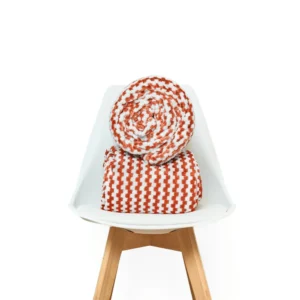 Manta Chess blanco Naranja &ndash; Cobitex Home