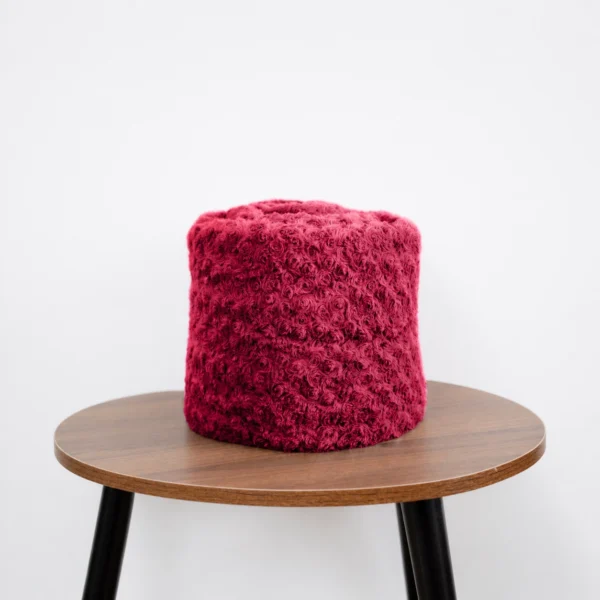 Mantita PREMIUM rosé con reversible de corderito - Guinda